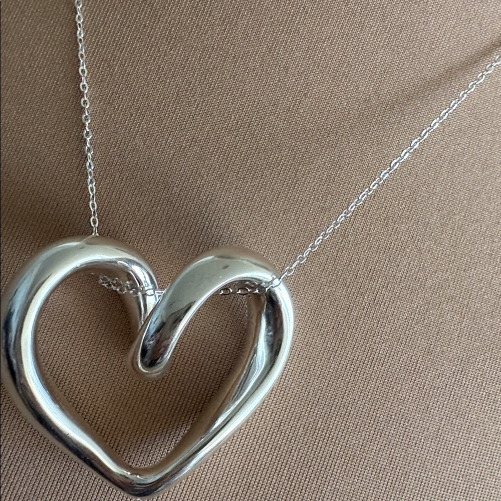 925 Sterling Silver Statement Electroform Heart N… - image 7